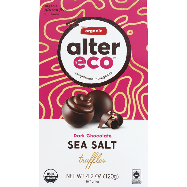 Candy & Chocolate Alter Eco Truffles, Organic, Dark Chocolate, Sea Salt hero