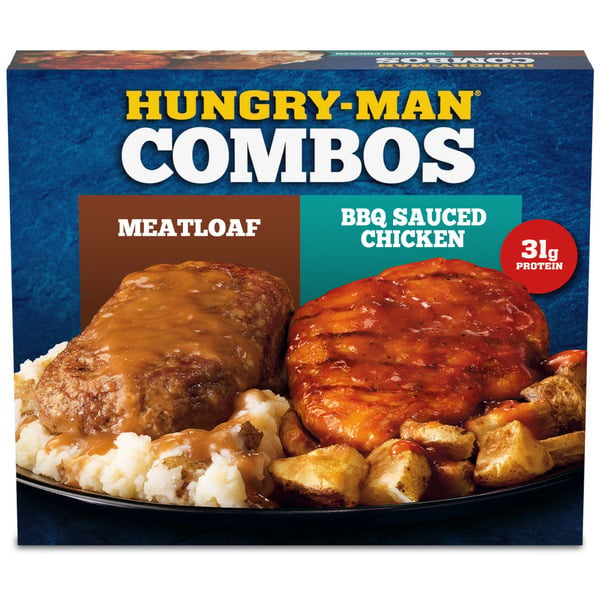 Frozen Meals Hungry-Man Meatloaf and BBQ Sauced Chicken Frozen Meal hero