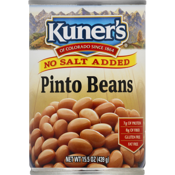 Canned Meals & Beans Kuners Pinto Beans, No Salt Added hero