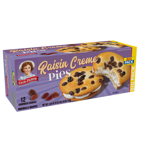 Cookies & Cakes Little Debbie Raisin Creme Pies hero