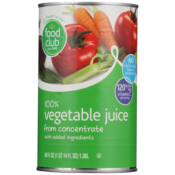 Juice & Nectars Food Club 100% Vegetable Juice From Concentrate hero