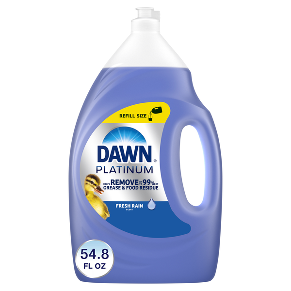 Dish Detergents Dawn Platinum Dishwashing Liquid Dish Soap, Refreshing Rain Scent hero