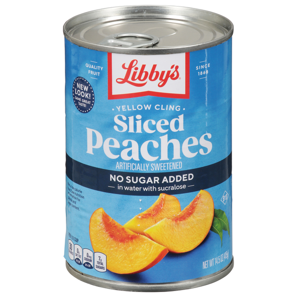 Canned Fruit & Applesauce Libby's Peaches, Sliced, Yellow Cling hero