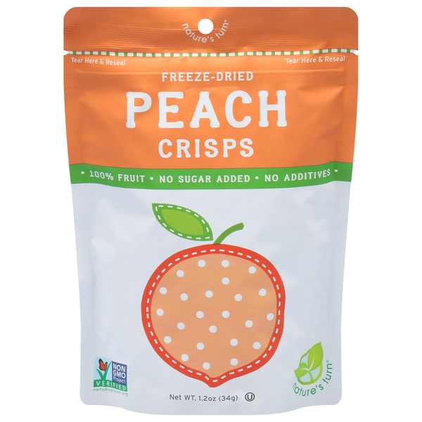 Canned Fruit & Applesauce Nature's Turn Crisps, Peach, Freeze-Dried hero