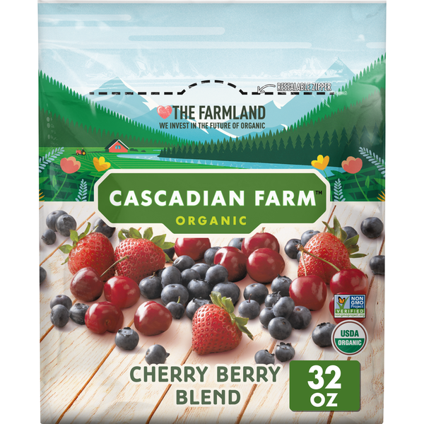 Frozen Produce Cascadian Farm Organic Cherry Berry Blend, Premium Frozen Fruit, Non-GMO hero