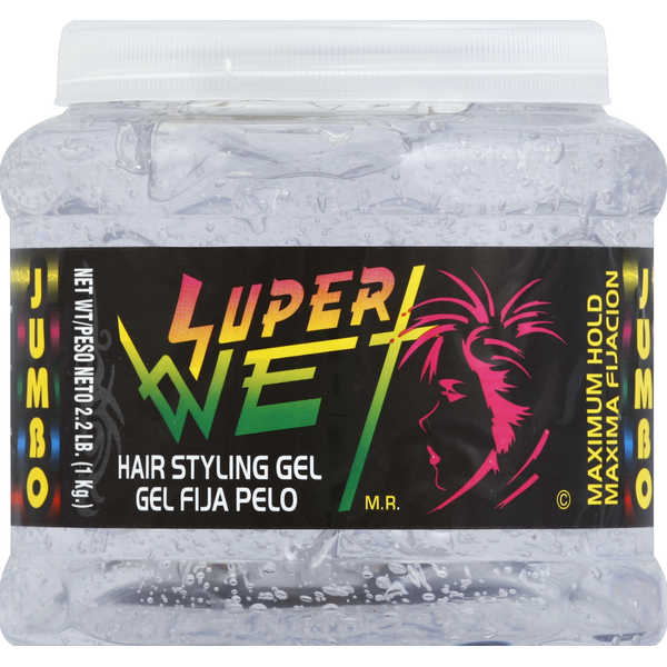 Hair Care Super Wet Hair Styling Gel, Maximum Hold, Transparent, Jumbo hero