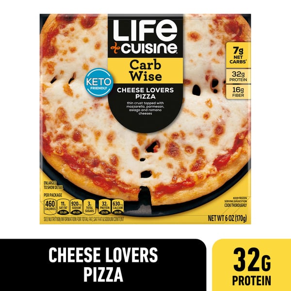 Life Cuisine Cheeselovers Keto Friendly Frozen Pizza hero