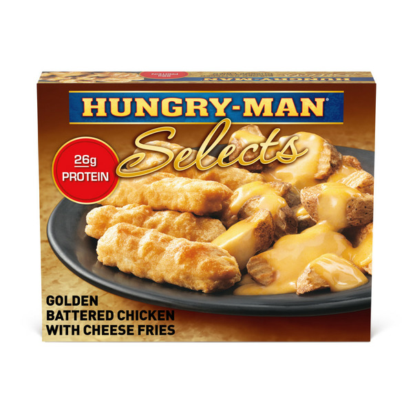 Frozen Meals Hungry-Man Golden Battered Chicken Strips With Cheese Fries, Frozen Meal hero