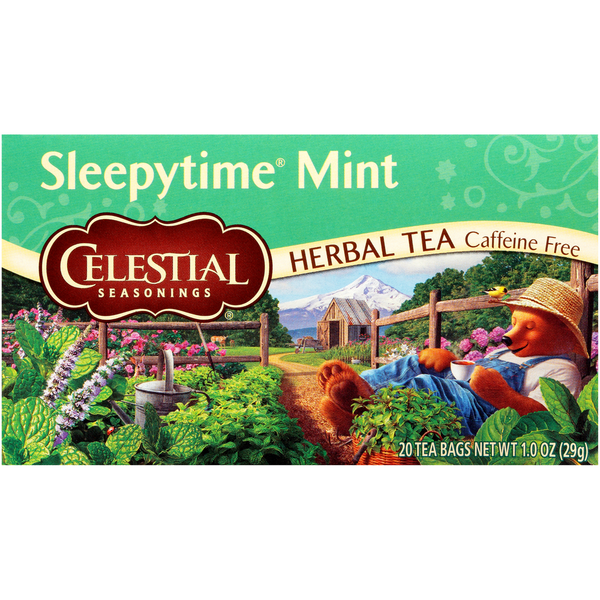 Tea Celestial Seasonings Sleepytime Mint Caffeine Free Herbal Tea Bags hero