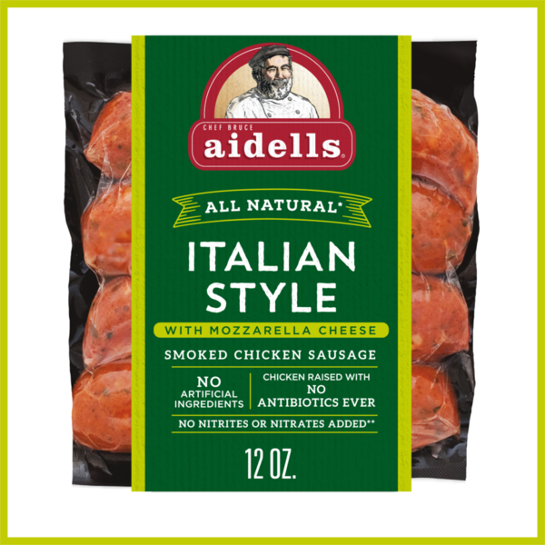 Hot Dogs, Bacon & Sausage Aidells Smoked Chicken Sausage, Italian Style hero