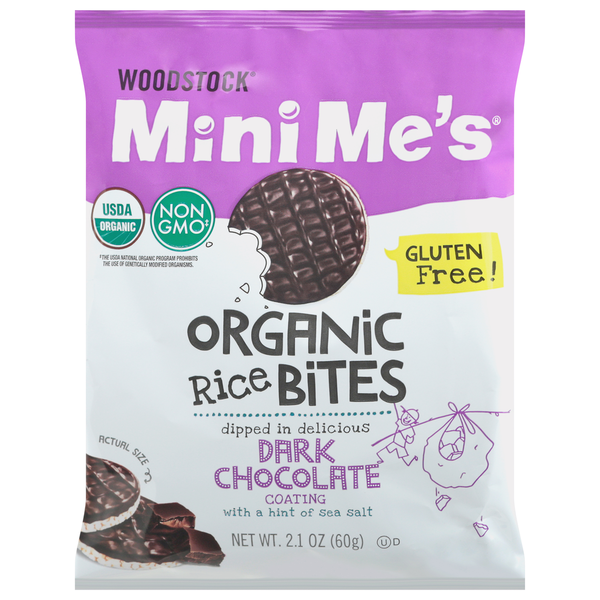 Energy & Granola Bars WOODSTOCK Rice Bites, Organic, Dark Chocolate hero