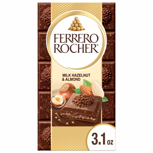 Ferrero Rocher Premium Chocolate Bar, Milk Chocolate Hazelnut & Almond hero