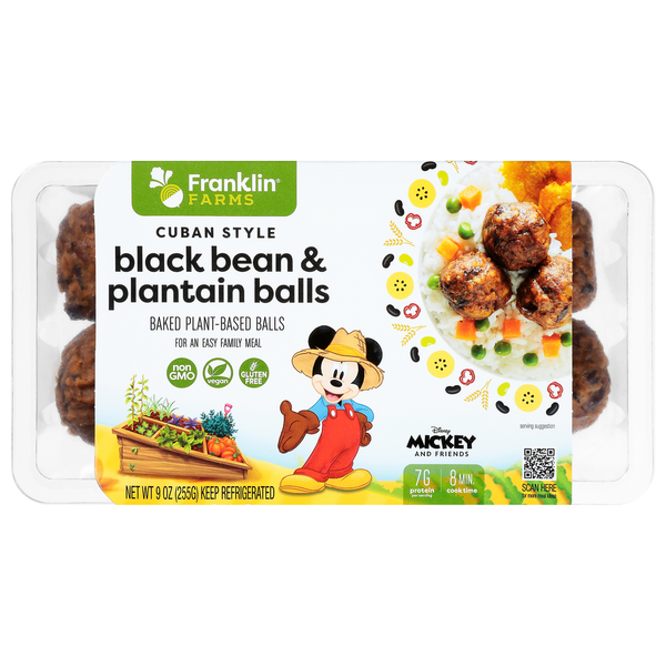 Tofu & Meat Alternatives Franklin Farms Black Bean & Plantain Balls, Cuban Style hero