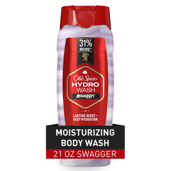 Deodorants Old Spice Men's Body Wash Moisturizing Hydro Wash, Swagger Scent hero