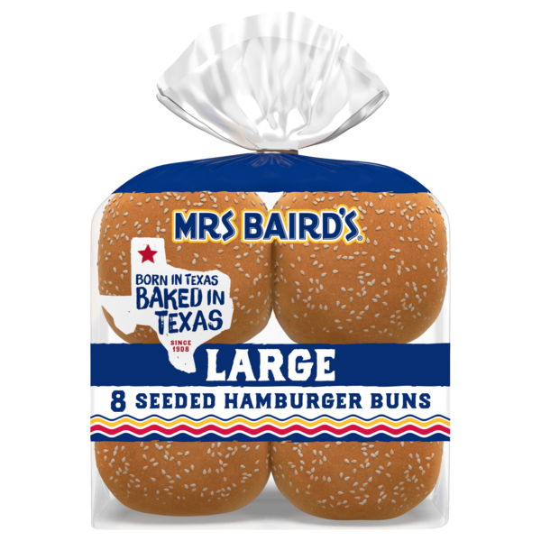 Buns & Rolls Mrs. Baird's 8 count, Large Seeded Bread hero