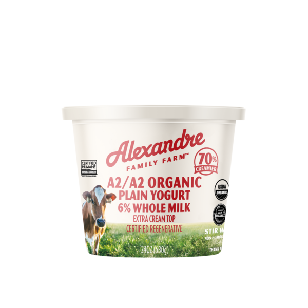 Yogurt Alexandre Family Farm  Certified Regenerative, A2/A2 Organic 6% Plain Yogurt hero