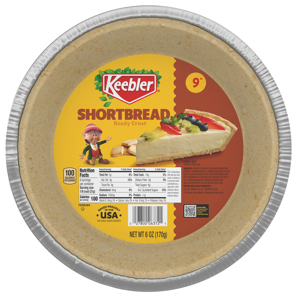 Butter Keebler Ready Crust, Shortbread, 9 Inch Size hero