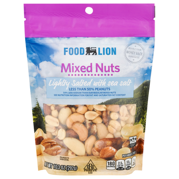 Nuts, Seeds & Dried Fruit Food Lion Mixed Nuts, Lightly Salted with Sea Salt hero