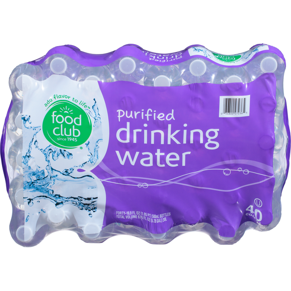 Water, Seltzer & Sparkling Water Food Club Drinking Water, Purified hero