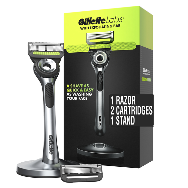 Shave Needs Gillette Labs with Exfoliating Bar - Handle, Razor Blade Refills, Magnetic Stand hero