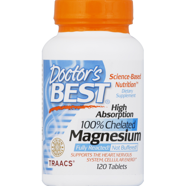 Vitamins & Minerals Doctor’s Best Magnesium, High Absorption 100% Chelated, Tablets hero