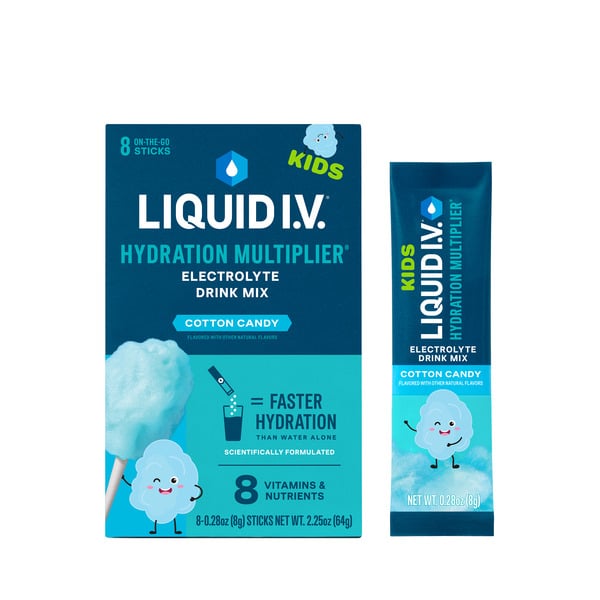 Liquid I.V. Electrolyte Drink Mix for Kids, Cotton Candy hero