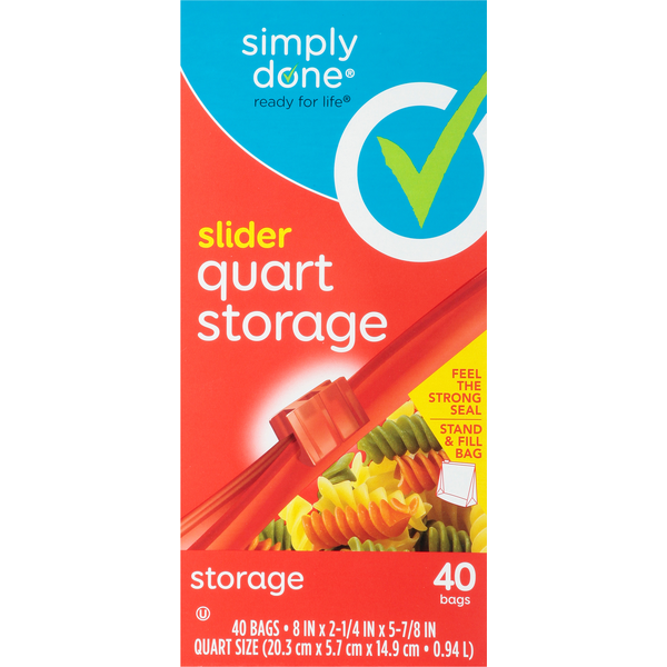 Food Storage Simply Done Slider Quart Storage Bags hero