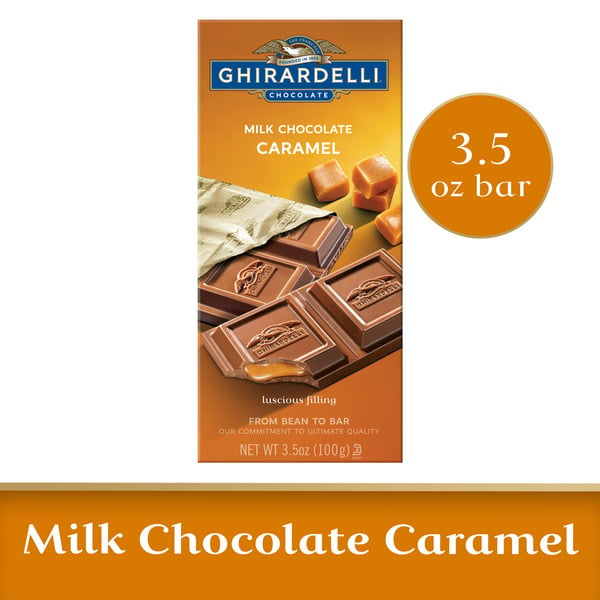 Candy & Chocolate Ghirardelli Milk Chocolate Bar with Caramel Filling hero