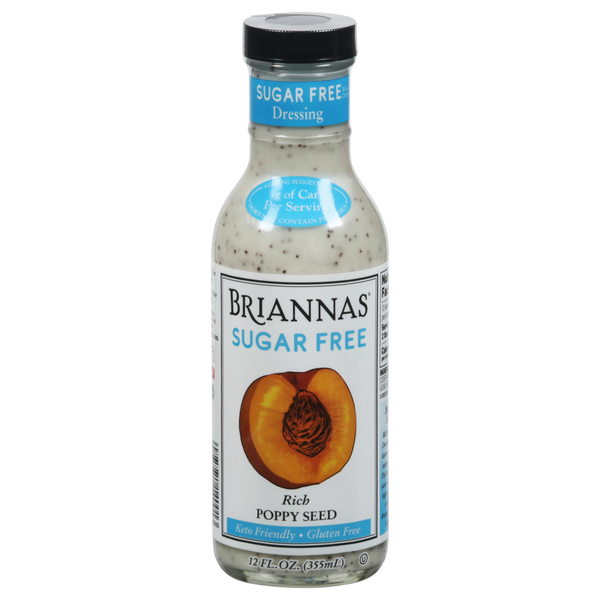 Salad Dressing & Toppings BRIANNAS Dressing, Sugar Free, Rich Poppy Seed hero