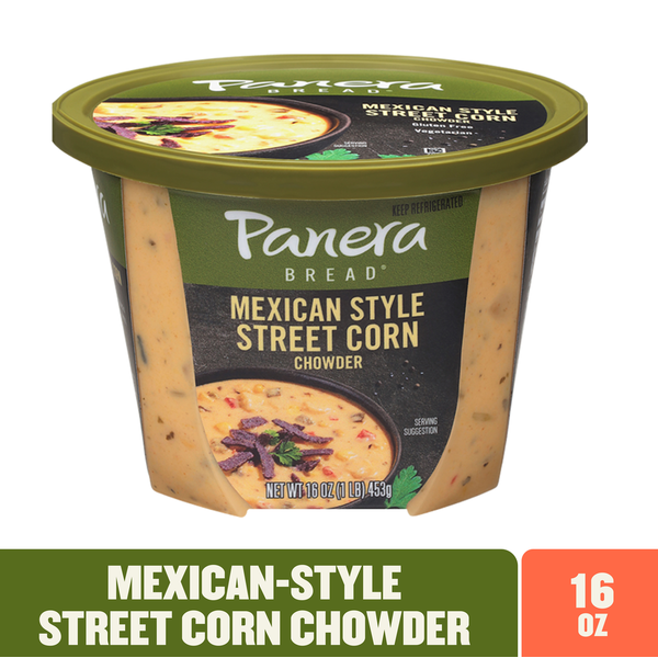 Panera Bread Mexican Style Street Corn Chowder Soup Cup (Gluten Free) hero