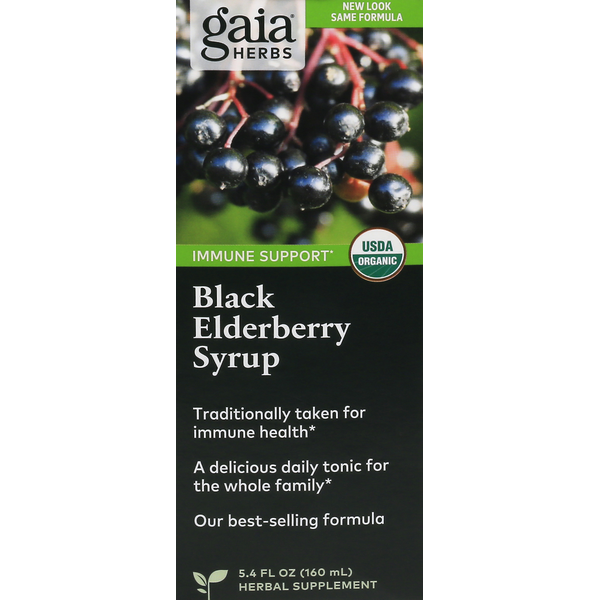 Cold, Flu & Allergy Gaia Herbs Black Elderberry Syrup hero