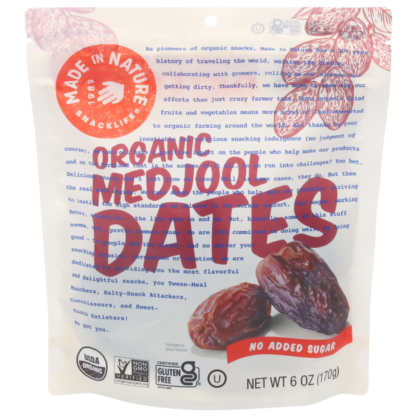 Made In Nature Dates, Organic, Medjool hero