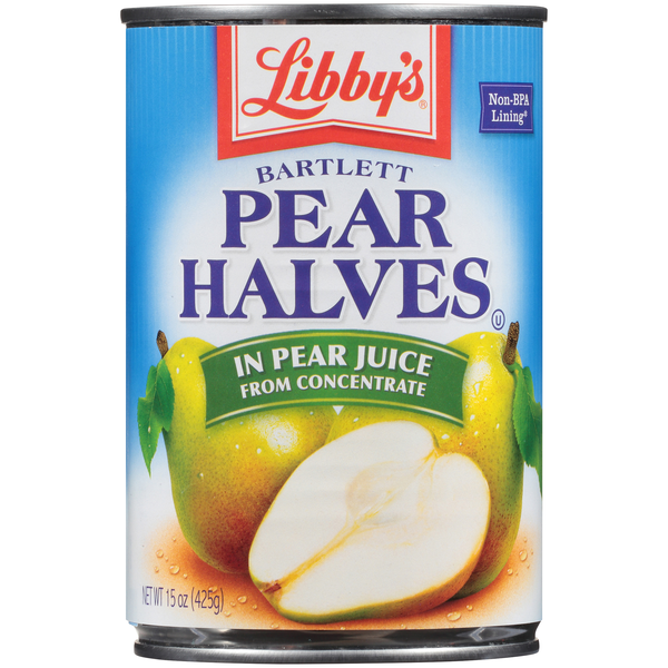 Canned Fruit & Applesauce Libby's Bartlett Pear Halves in Pear Juice hero