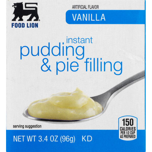 Doughs, Gelatins & Bake Mixes Food Lion Pudding & Pie Filling, Instant, Vanilla, Box hero