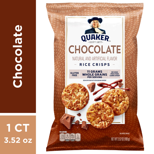 Crackers Quaker Rice Crisps, Chocolate hero