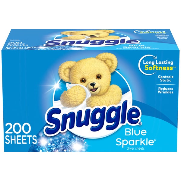 Laundry Snuggle Dryer Sheets, Blue Sparkle hero