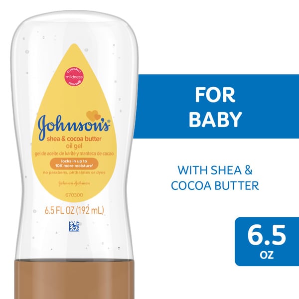 Baby Bath & Body Care Johnson's Oil Gel With Shea & Cocoa Butter, Nourishes hero