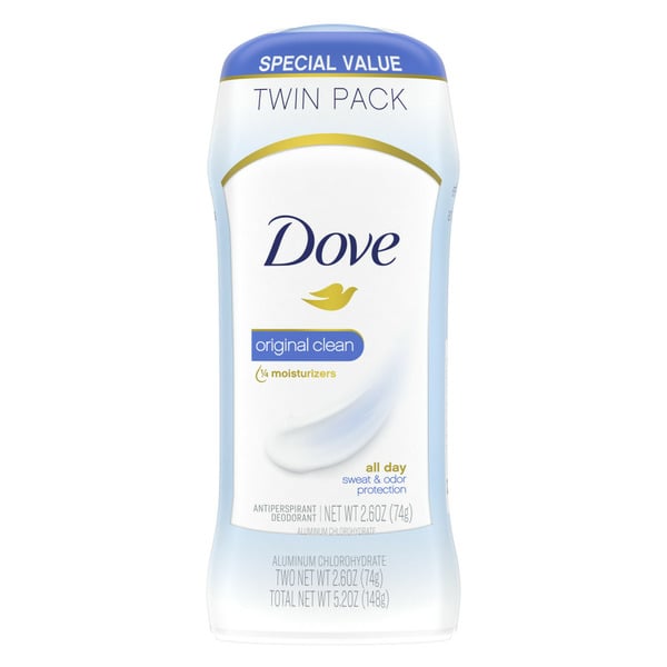 Deodorants Dove Antiperspirant Deodorant Stick Original Clean, hero