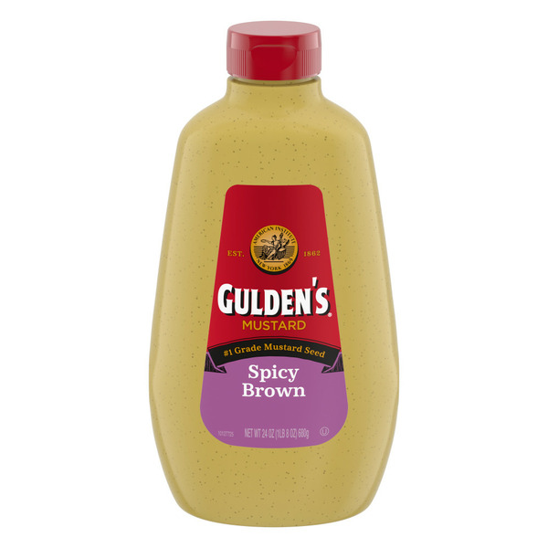 Condiments Gulden's Spicy Brown Mustard hero