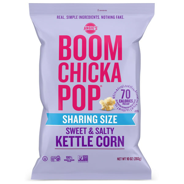 Popcorn & Jerky Angie's BOOMCHICKAPOP Sweet and Salty Kettle Corn Popcorn, Gluten Free hero