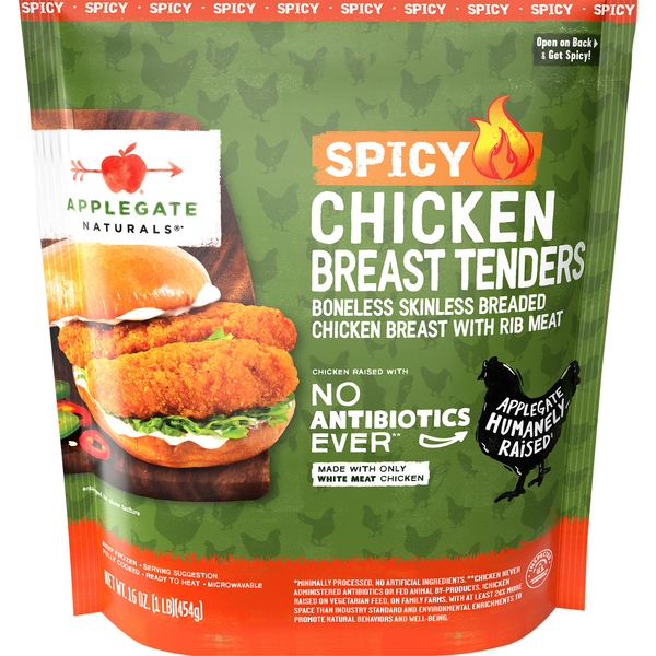 Frozen Meals Applegate Naturals  Natural Spicy Chicken Breast Tenders (Frozen) hero