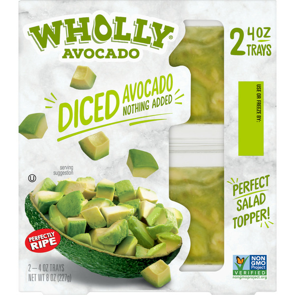 Fresh Fruits Wholly Diced Avocado Carton hero