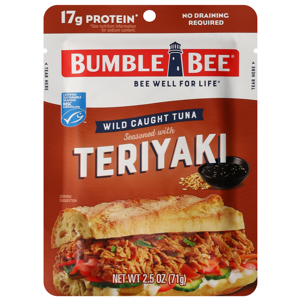 Bumble Bee Tuna, Wild Caught, Teriyaki hero