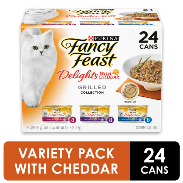 Cat Food & Care Purina Fancy Feast Gravy Wet Cat Food Variety Pack, Delights With Cheddar Grilled Collection hero