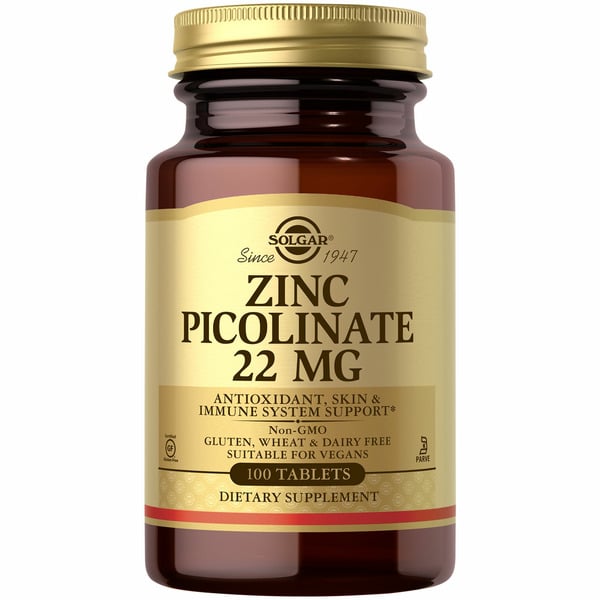 Other Vitamins Solgar Zinc Picolinate, 22 mg, Tablets hero