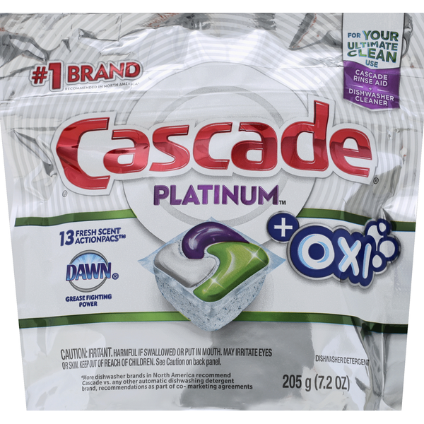 Body Lotions & Soap Cascade Dishwasher Detergent, +Oxi, Fresh Scent hero