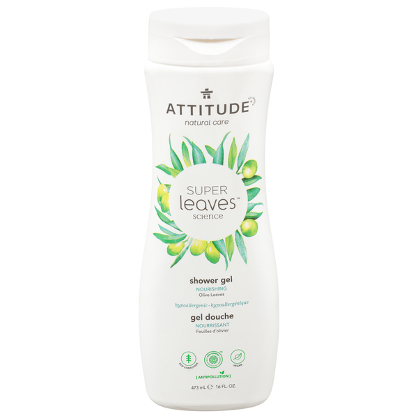 Body Lotions & Soap ATTITUDE Shower Gel, Olive Leaves, Nourishing hero