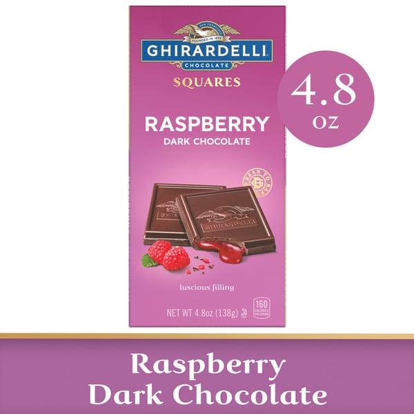 Candy & Chocolate Ghirardelli Raspberry Dark Chocolate Squares Bar hero