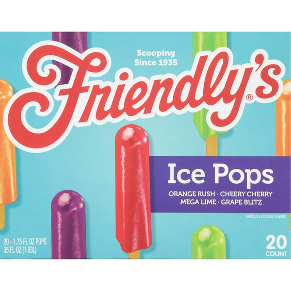 Ice Cream & Ice Friendly's Ice Pops Variety Orange, Cherry, Lime, Grape hero