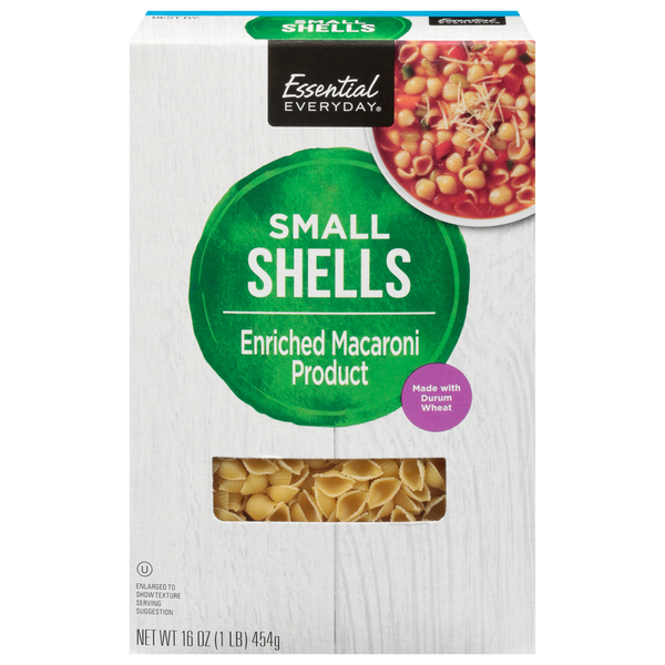 Dry Pasta Essential Everyday Shells, Small hero